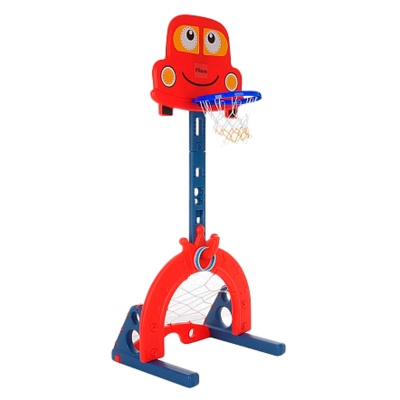 Стойка баскетбольная Машинка с футбольными воротами Pituso L-KC01 Red 1